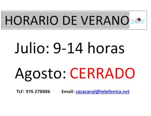 HORARIO DE VERANO
