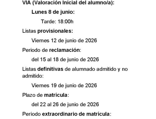 PLAZO ADMISIÓN ESPA 2026-2027